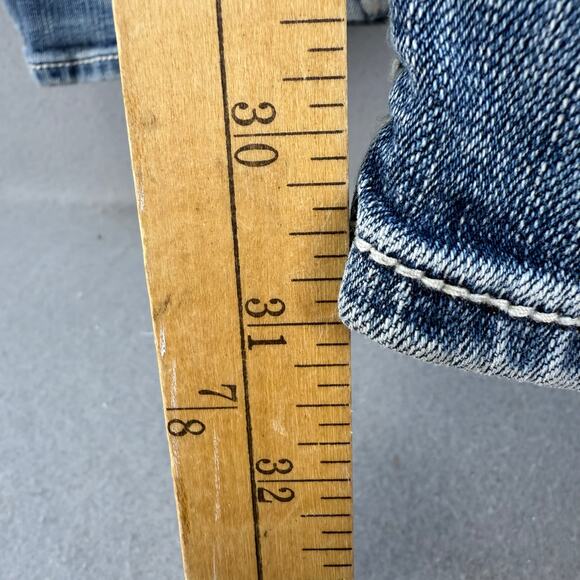 Rock Revival Jeans Womens 27 (4) Blue Anzelie Easy Boot Faux Pocket Flaps Blingy - Picture 16 of 16